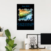 Wet 18:9 met zeegarens boven het open zee poster (Thuiskantoor)