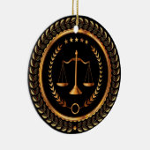 Wet, advocaat, rechters - SRF Keramisch Ornament (Rechts)