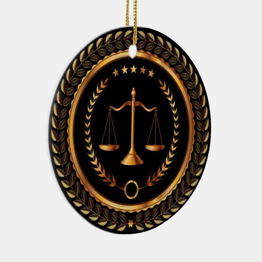 Wet, advocaat, rechters - SRF Keramisch Ornament (Rechts)