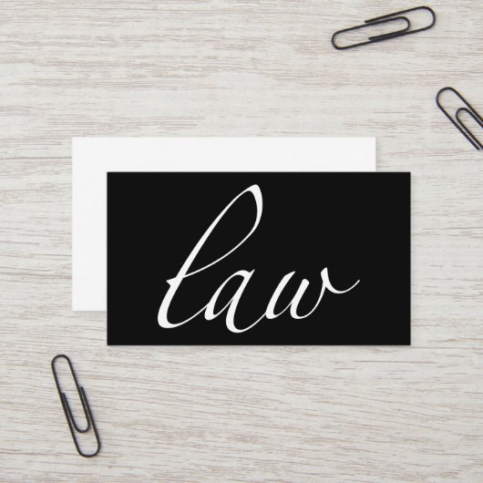 Wet: Attorney, Lawyer Script Visitekaartje (Voorkant / Achterkant in situ)