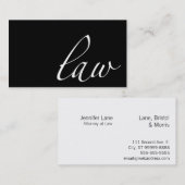 Wet: Attorney, Lawyer Script Visitekaartje (Voorkant / Achterkant)