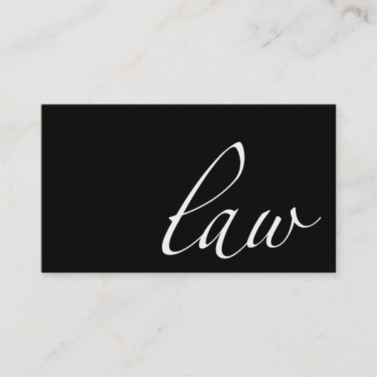 Wet: Attorney, Lawyer Script Visitekaartje (Voorkant)