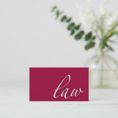 Wet: Attorney, Lawyer Script Visitekaartje (Staand voorkant)