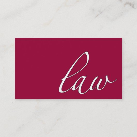 Wet: Attorney, Lawyer Script Visitekaartje (Voorkant)