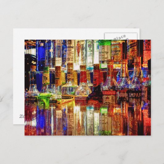 Wet Bar Abstracte kunst Briefkaart (Voorkant / Achterkant)