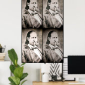 WET BORD 4 lijst WILDE BILL HICKOK Poster (Thuiskantoor)