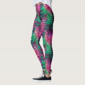 Wet Dragon Scales Zeemeermin Fantasy Fancy Kostuum Leggings (Links)