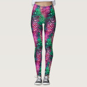 Wet Dragon Scales Zeemeermin Fantasy Fancy Kostuum Leggings (Voorkant)