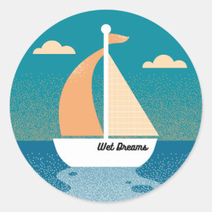 Wet Dreams Zeilboot Sticker