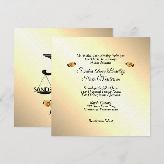 Wet en Geneeskunde Unie Gele Roos Kaart (Voorkant / Achterkant)