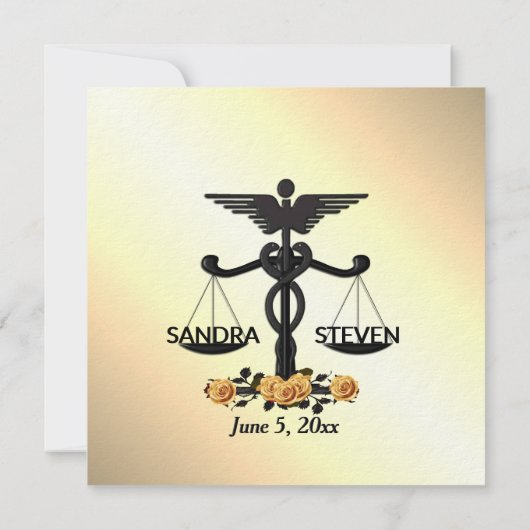 Wet en Geneeskunde Unie Gele Roos Kaart (Achterkant)