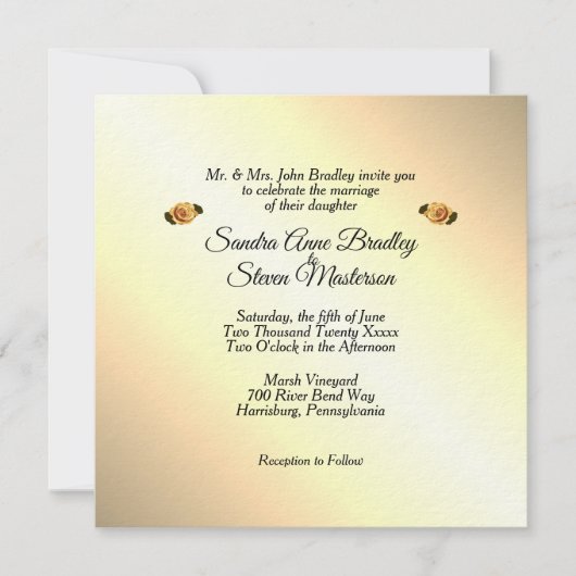 Wet en Geneeskunde Unie Gele Roos Kaart (Voorkant)