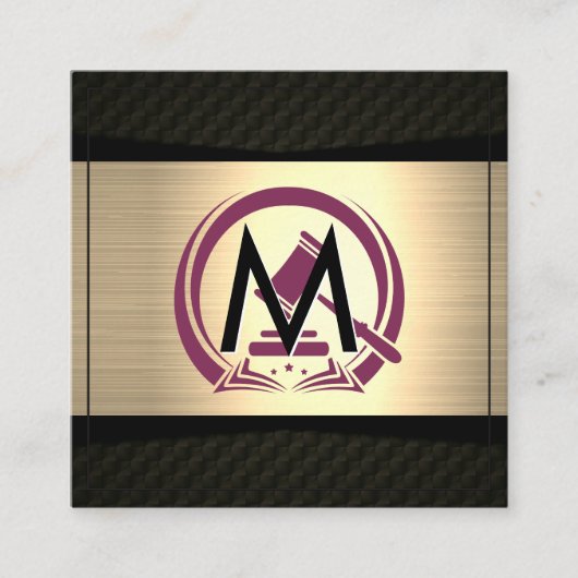 Wet en orde Logo | raadsman Vierkante Visitekaartje (Voorkant)