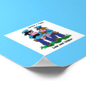Wet & Grappige Koe Cartoon Poster (Hoek)
