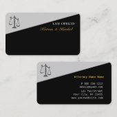 Wet Half Geometric Modern Justice Scale Legal Visitekaartje (Voorkant / Achterkant)