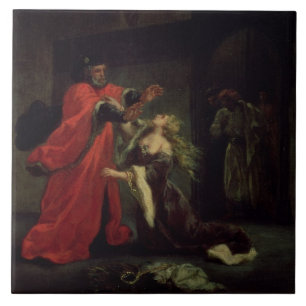 Wet I, scène 3: Desdemona knielt op haar vaders k Tegeltje