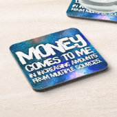 Wet inzake aantrekken Geldbebossing Quote Wealth Bier Onderzetter (Linkerzijde)