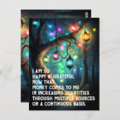 Wet inzake aantrekken Geldbebossing Quote Wealth Briefkaart (Voorkant / Achterkant)