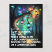 Wet inzake aantrekken Geldbebossing Quote Wealth Briefkaart (Voorkant)