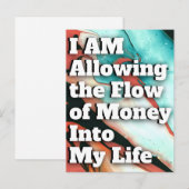 Wet inzake aantrekken Geldbebossing Quote Wealth Briefkaart (Voorkant / Achterkant)