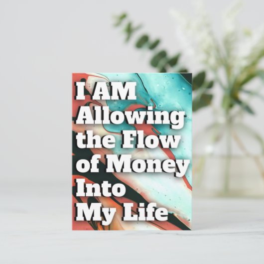 Wet inzake aantrekken Geldbebossing Quote Wealth Briefkaart (Staand voorkant)