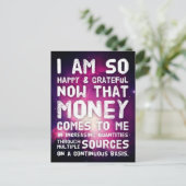 Wet inzake aantrekken Geldbebossing Quote Wealth Briefkaart (Staand voorkant)