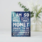 Wet inzake aantrekken Geldbebossing Quote Wealth Briefkaart (Staand voorkant)