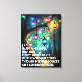 Wet inzake aantrekken Geldbebossing Quote Wealth Canvas Afdruk (Voorkant)