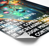 Wet inzake aantrekken Geldbebossing Quote Wealth Foto Afdruk (Hoek)