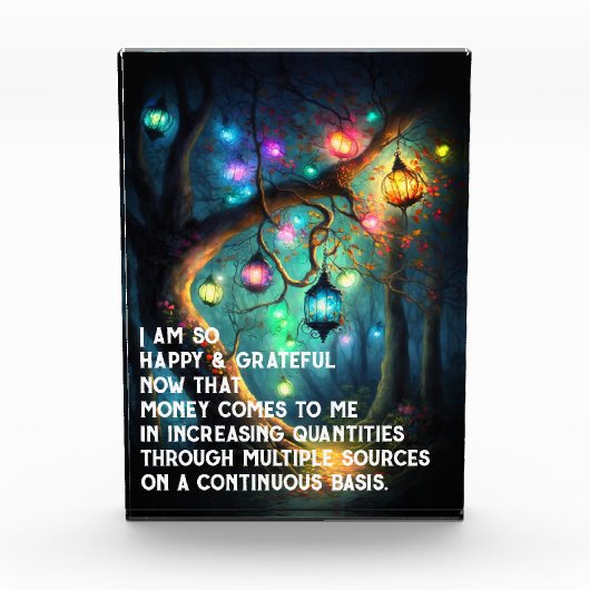 Wet inzake aantrekken Geldbebossing Quote Wealth Fotoblokken (Voorkant)