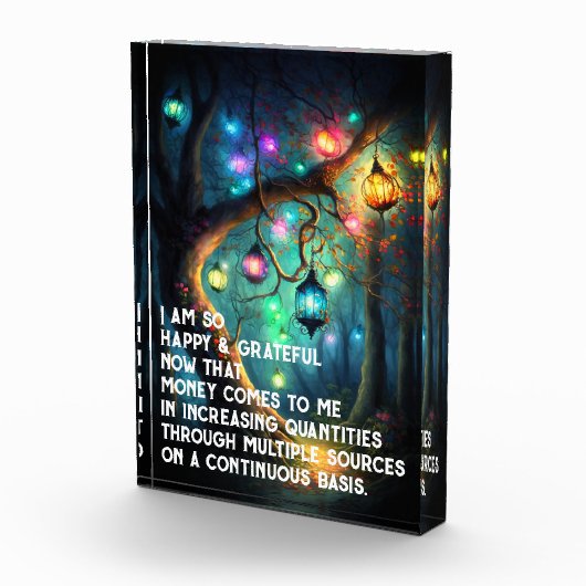 Wet inzake aantrekken Geldbebossing Quote Wealth Fotoblokken (Rechts)