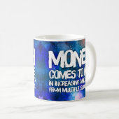 Wet inzake aantrekken Geldbebossing Quote Wealth Koffiemok (Voorkant rechts)