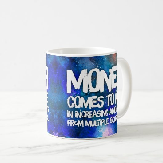 Wet inzake aantrekken Geldbebossing Quote Wealth Koffiemok (Voorkant rechts)