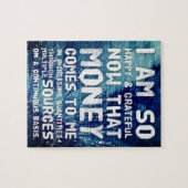 Wet inzake aantrekken Geldbebossing Quote Wealth Legpuzzel (Horizontaal)