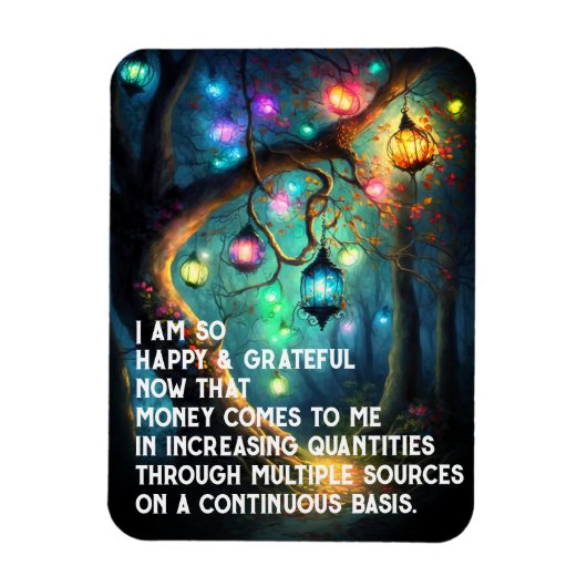 Wet inzake aantrekken Geldbebossing Quote Wealth Magneet (Verticaal)