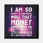 Wet inzake aantrekken Geldbebossing Quote Wealth Magneet (Voorkant)