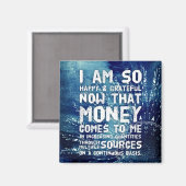 Wet inzake aantrekken Geldbebossing Quote Wealth Magneet (Voorkant / Achterkant)