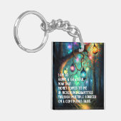 Wet inzake aantrekken Geldbebossing Quote Wealth Sleutelhanger (Voorkant Links)