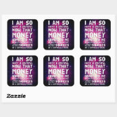 Wet inzake aantrekken Geldbebossing Quote Wealth Vierkante Sticker (Vel)