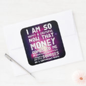 Wet inzake aantrekken Geldbebossing Quote Wealth Vierkante Sticker (Envelop)