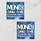 Wet inzake aantrekken Geldbebossing Quote Wealth Vierkante Visitekaartje (Voorkant / Achterkant)
