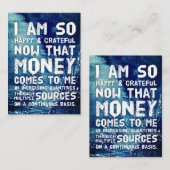 Wet inzake aantrekken Geldbebossing Quote Wealth Visitekaartje (Voorkant / Achterkant)