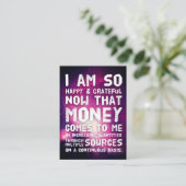 Wet inzake aantrekken Geldbebossing Quote Wealth Visitekaartje (Staand voorkant)