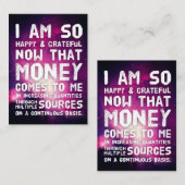 Wet inzake aantrekken Geldbebossing Quote Wealth Visitekaartje (Voorkant / Achterkant)