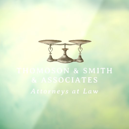 Wet Juridische Kantoor Bedrijfsnaam White Letterin Raamsticker (Vel 3)