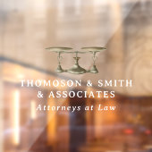 Wet Juridische Kantoor Bedrijfsnaam White Letterin Raamsticker (Vel 2)