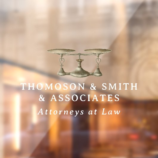 Wet Juridische Kantoor Bedrijfsnaam White Letterin Raamsticker (Vel 2)