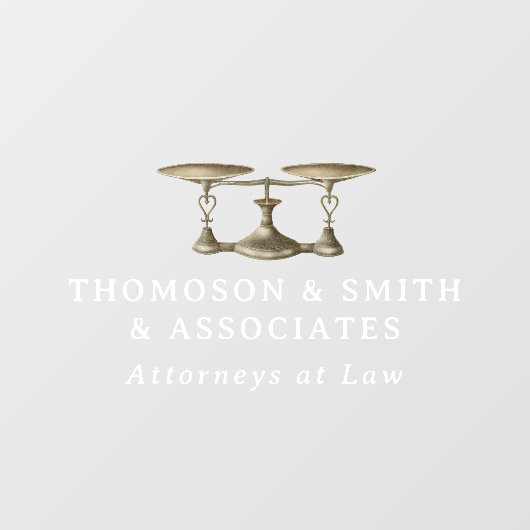 Wet Juridische Kantoor Bedrijfsnaam White Letterin Raamsticker (Vel)