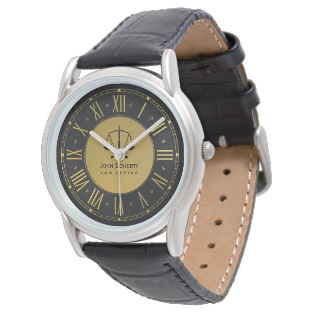 WET KANTOOR | Classic Personal Golden Horloge (Gekanteld)