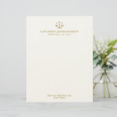 WET KANTOOR | Elegant goud Briefhoofd (Staand voorkant)